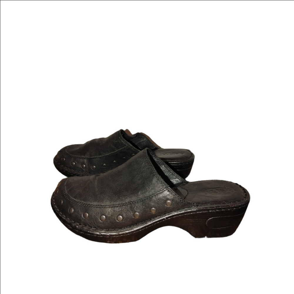 Born Marley Studded Leather Mules Size 8